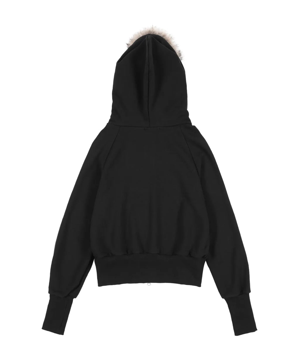 NASTY FANCY RUTHLESS FUR HOODED ZIP-UP (BLACK)