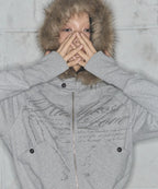 NASTY FANCY RUTHLESS FUR HOODED ZIP-UP (GRAY)