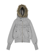 NASTY FANCY RUTHLESS FUR HOODED ZIP-UP (GRAY)