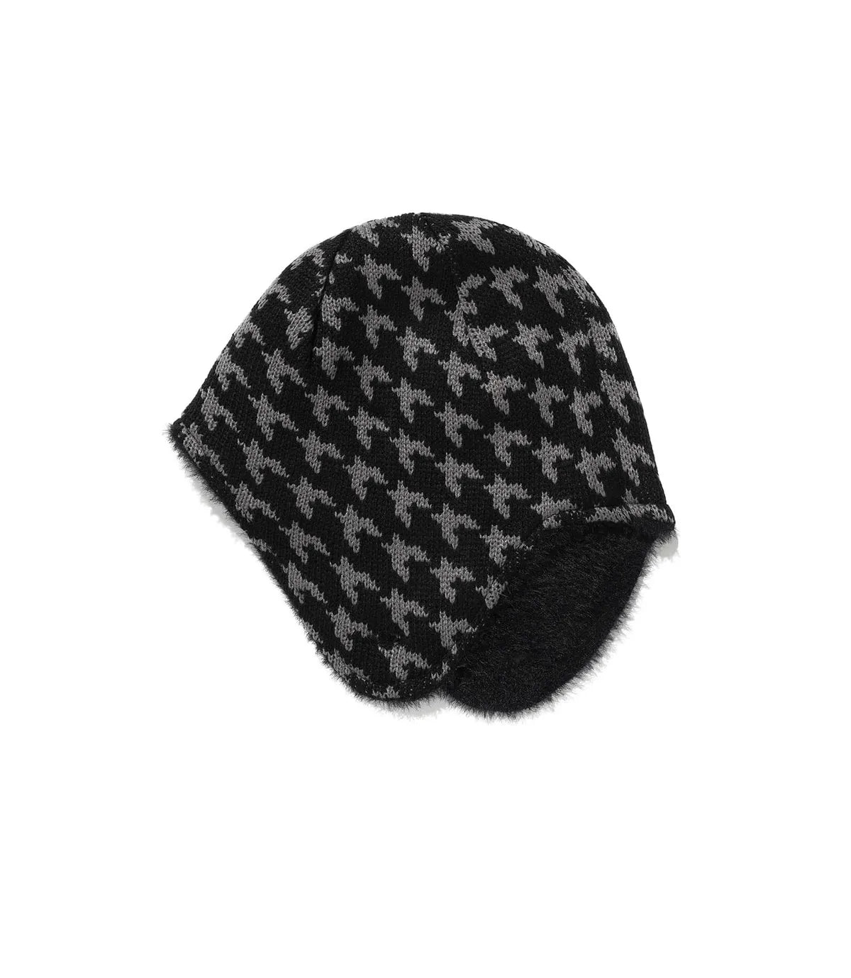 niceghostclub FFATS EARCAP BUTTON BEANIE_BLACK