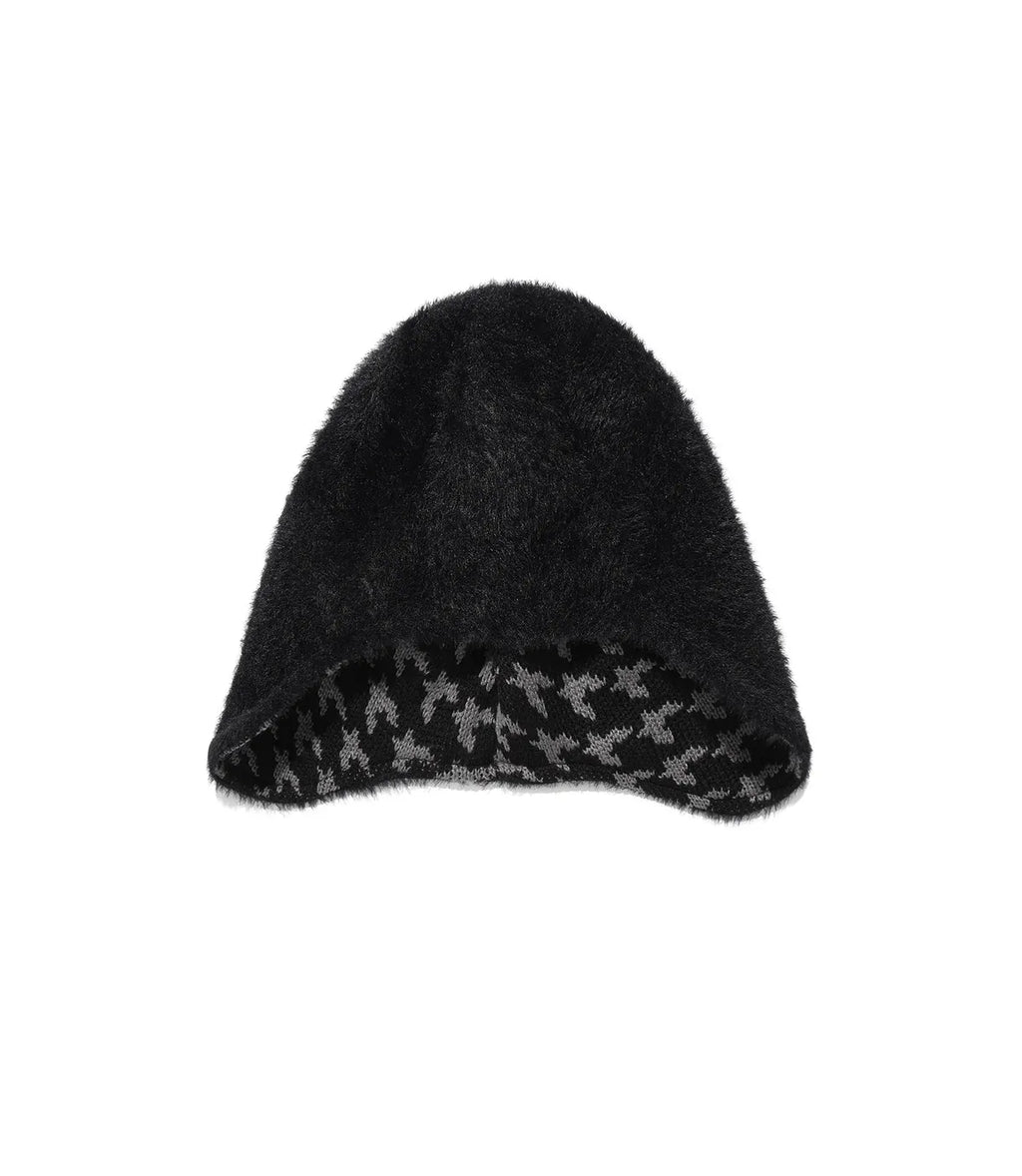 niceghostclub FFATS EARCAP BUTTON BEANIE_BLACK