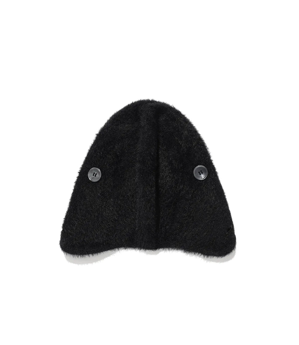 niceghostclub FFATS EARCAP BUTTON BEANIE_BLACK