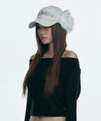 GILA ARCHIVE FAUX FUR HOTFIX LOGO EARFLAP CAP_GREY