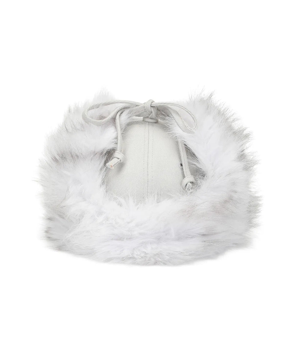 GILA ARCHIVE FAUX FUR HOTFIX LOGO EARFLAP CAP_GREY