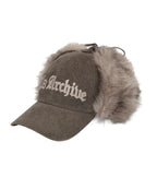 GILA ARCHIVE FAUX FUR LOGO EARFLAP CAP_BROWN