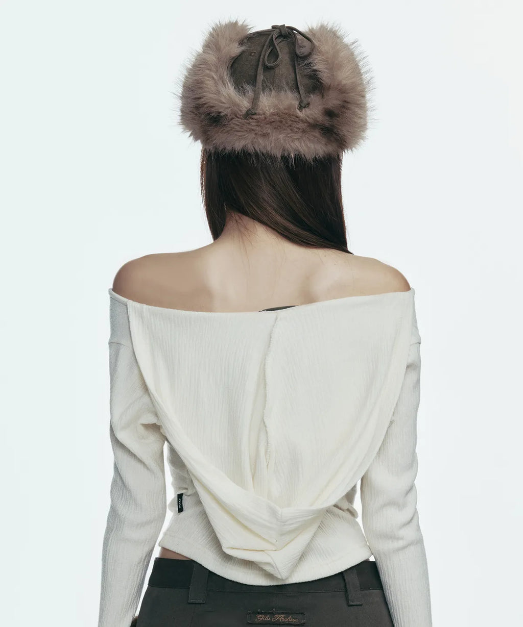 GILA ARCHIVE FAUX FUR LOGO EARFLAP CAP_BROWN