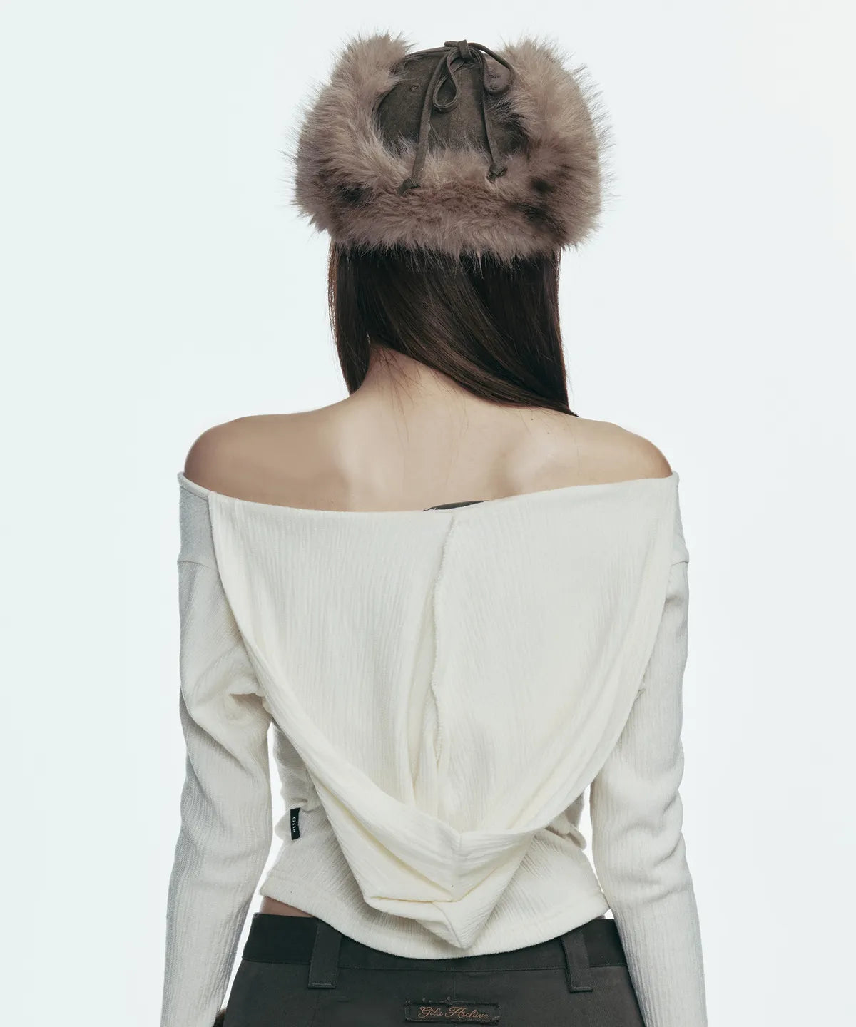 GILA ARCHIVE FAUX FUR LOGO EARFLAP CAP_BROWN