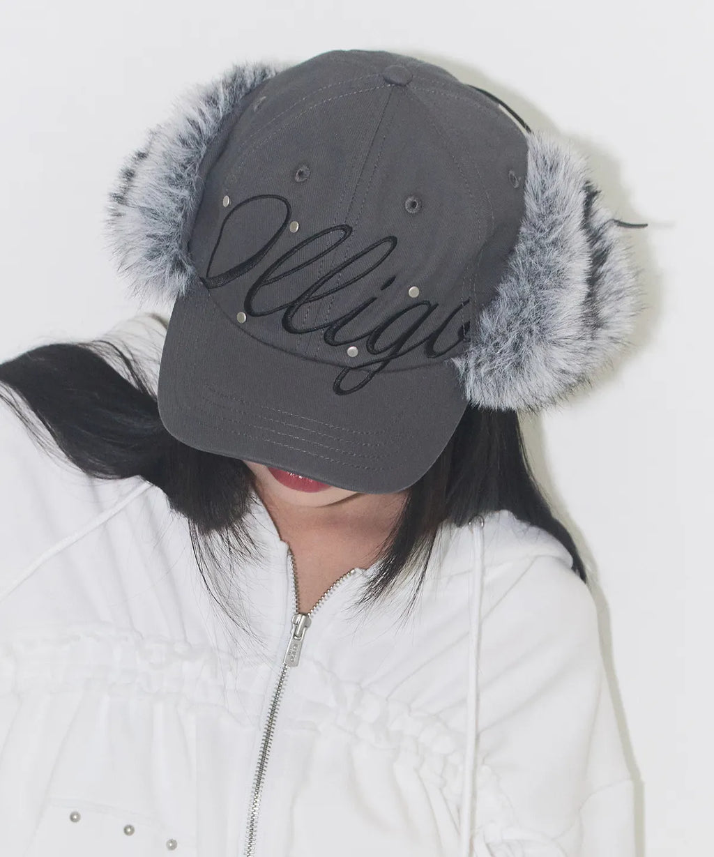 ILLIGO FLURRY EAR FALP CAP - CHARCOAL