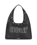 AS YOU ARE CRASH EYELET SHOULDER BAG - BLACK