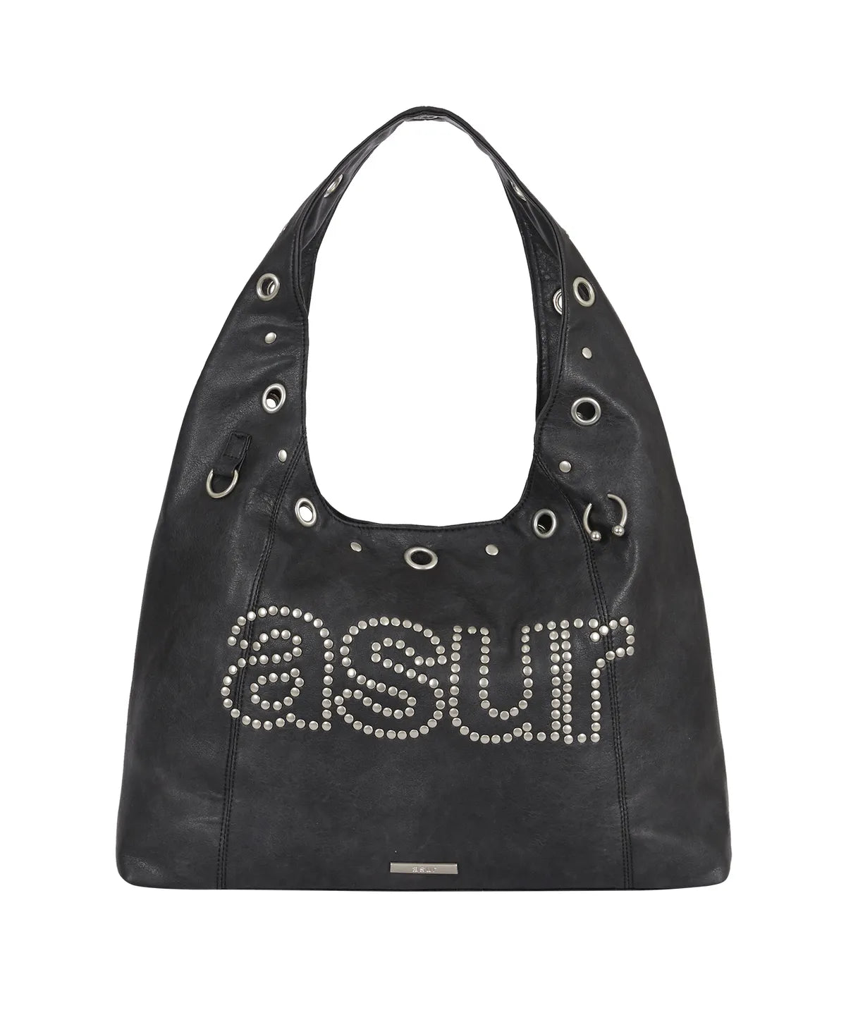 AS YOU ARE CRASH EYELET SHOULDER BAG - BLACK
