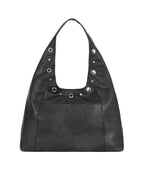 AS YOU ARE CRASH EYELET SHOULDER BAG - BLACK