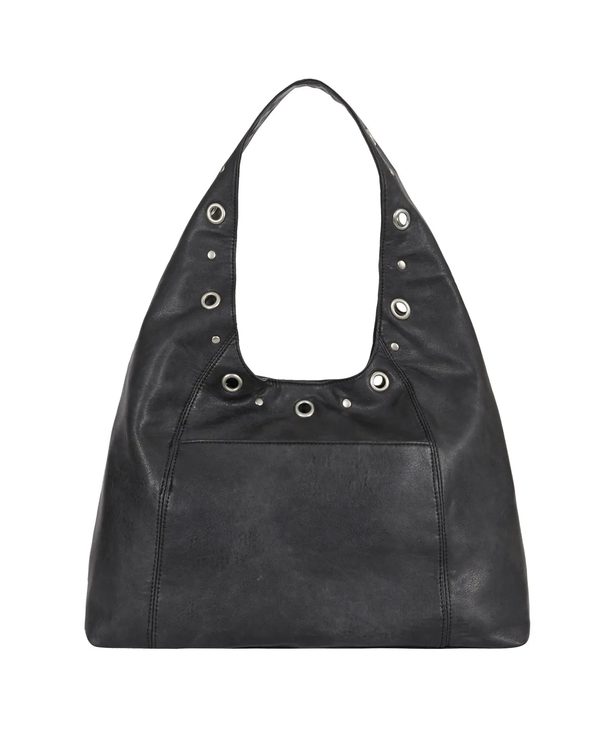 AS YOU ARE CRASH EYELET SHOULDER BAG - BLACK