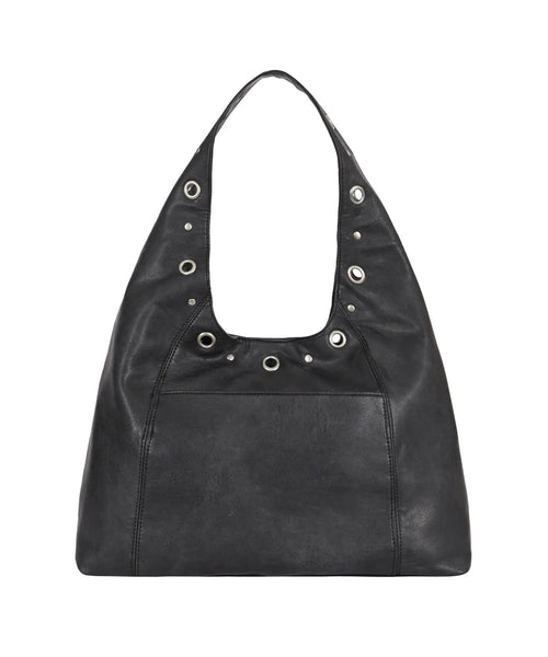 AS YOU ARE CRASH EYELET SHOULDER BAG - BLACK
