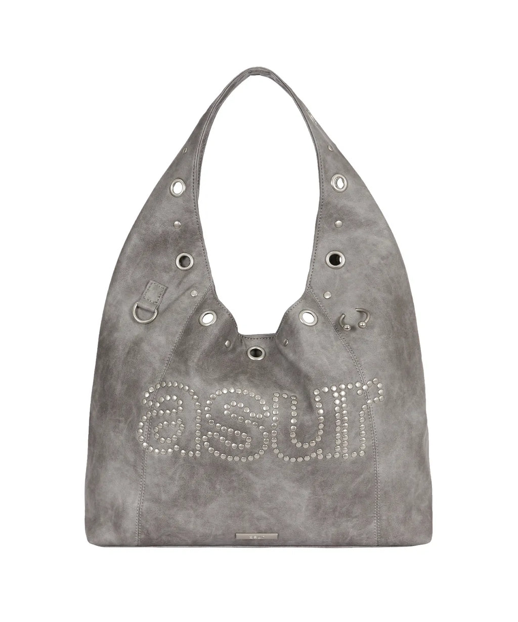 AS YOU ARE CRASH EYELET SHOULDER BAG - CHARCOAL