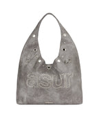 AS YOU ARE CRASH EYELET SHOULDER BAG - CHARCOAL