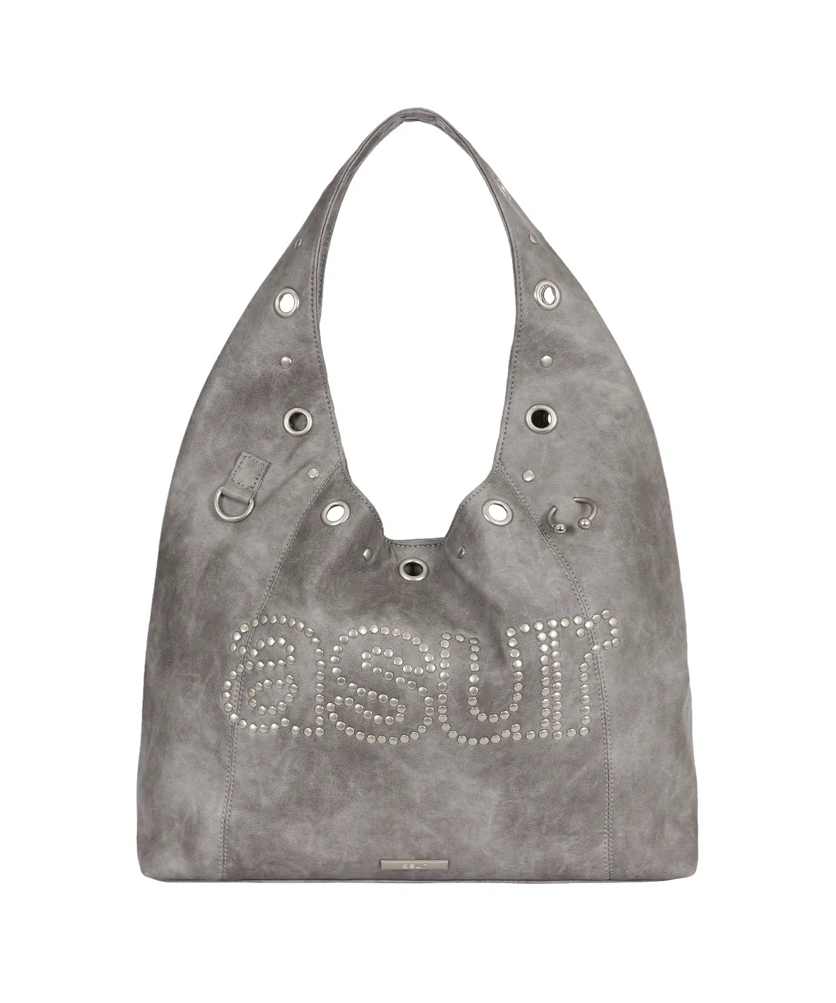AS YOU ARE CRASH EYELET SHOULDER BAG - CHARCOAL