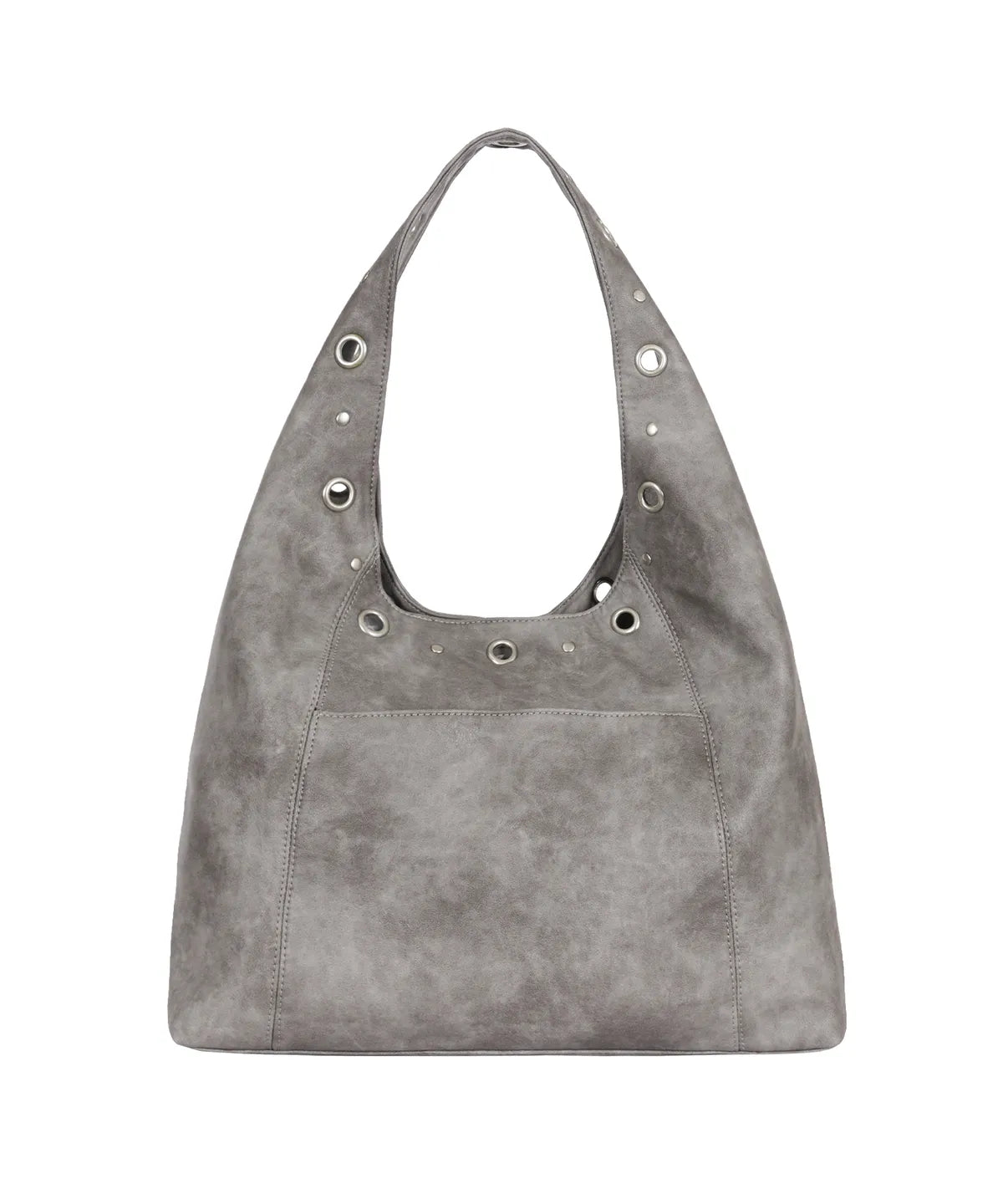 AS YOU ARE CRASH EYELET SHOULDER BAG - CHARCOAL
