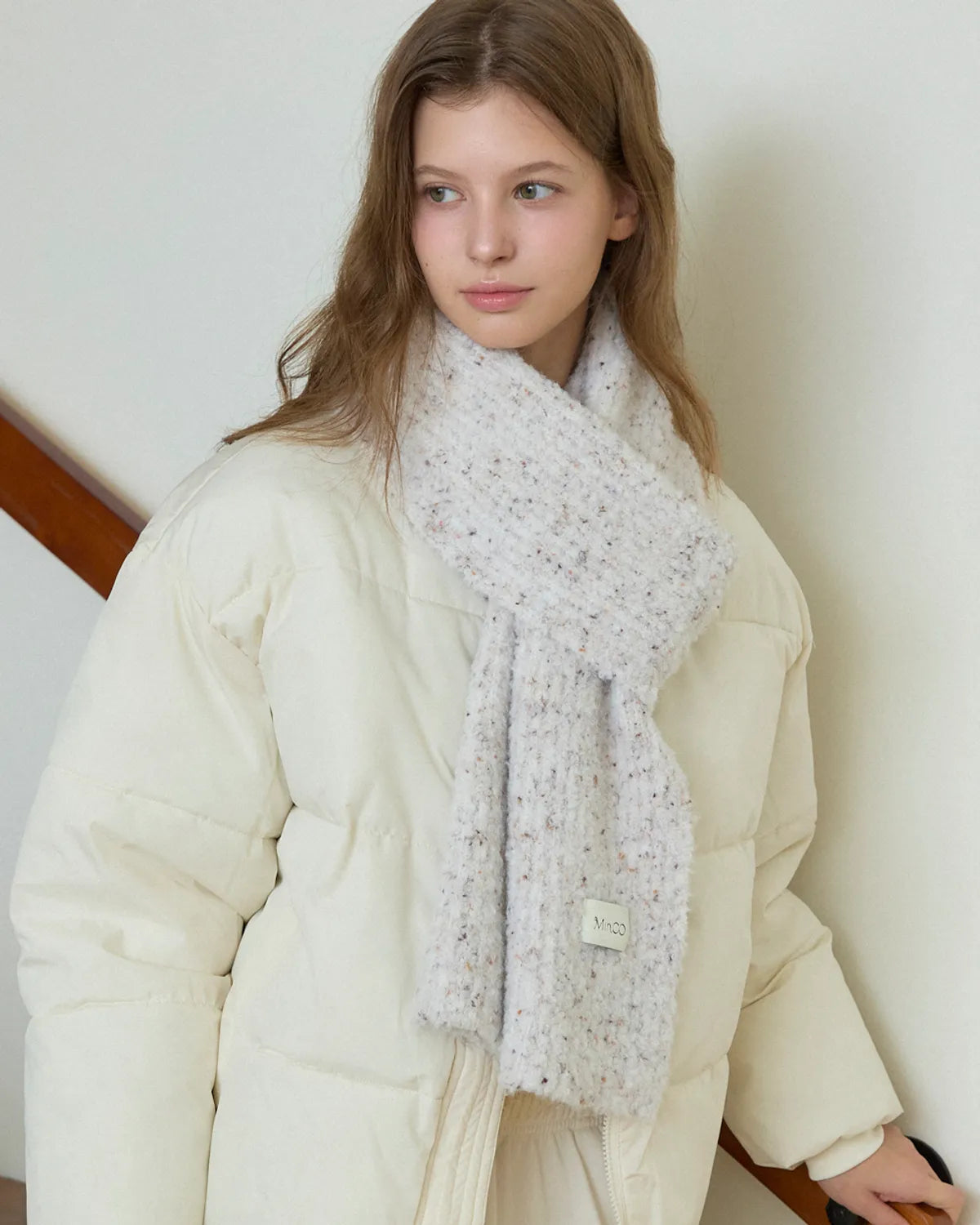 COOKIE KNIT MUFFLER_oatmeal