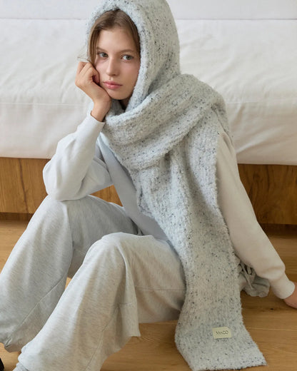 COOKIE KNIT MUFFLER_white