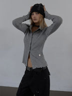 SETUPEXE CROSS STUDDED BEANIE / BLACK