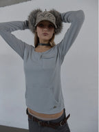 SETUPEXE CORDUROY FUR EARFLAP CAP / BEIGE