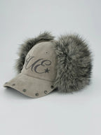 SETUPEXE CORDUROY FUR EARFLAP CAP / BEIGE