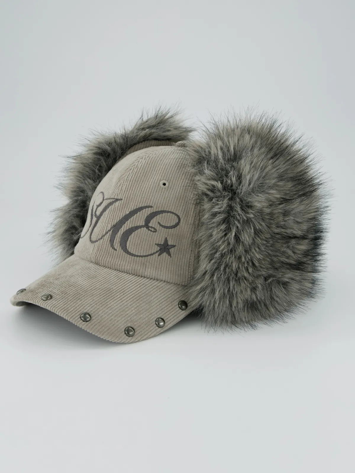 SETUPEXE CORDUROY FUR EARFLAP CAP / BEIGE