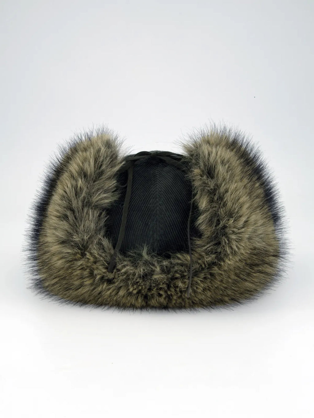 SETUPEXE CORDUROY FUR EARFLAP CAP / CHARCOAL