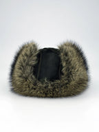 SETUPEXE CORDUROY FUR EARFLAP CAP / CHARCOAL