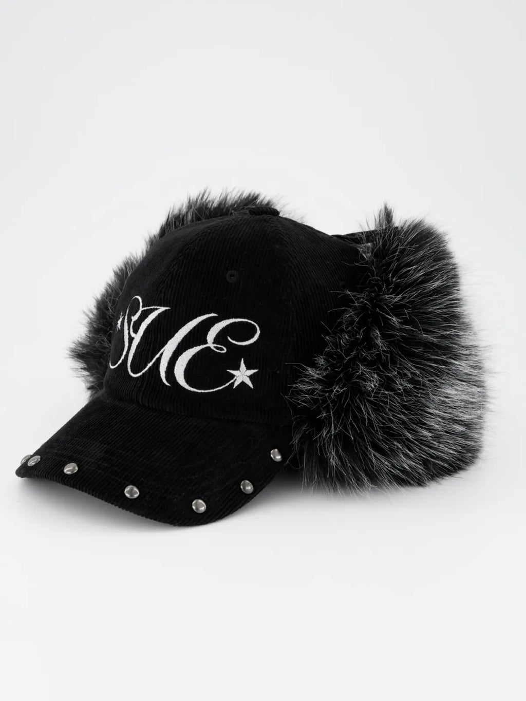 SETUPEXE CORDUROY FUR EARFLAP CAP / BLACK