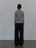SETUPEXE SNAP GOLGI SHIRT / MELANGE GRAY