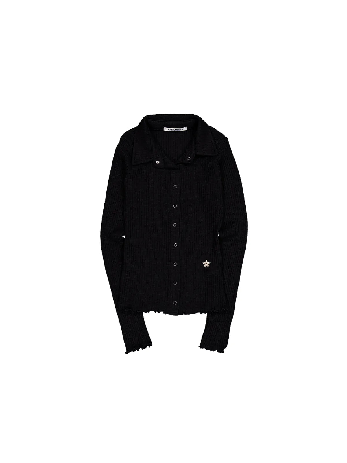 SETUPEXE SNAP GOLGI SHIRT / BLACK