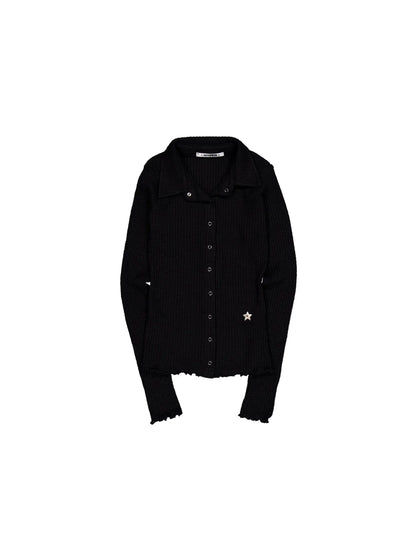 SETUPEXE SNAP GOLGI SHIRT / BLACK