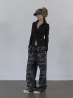 SETUPEXE SNAP GOLGI SHIRT / BLACK