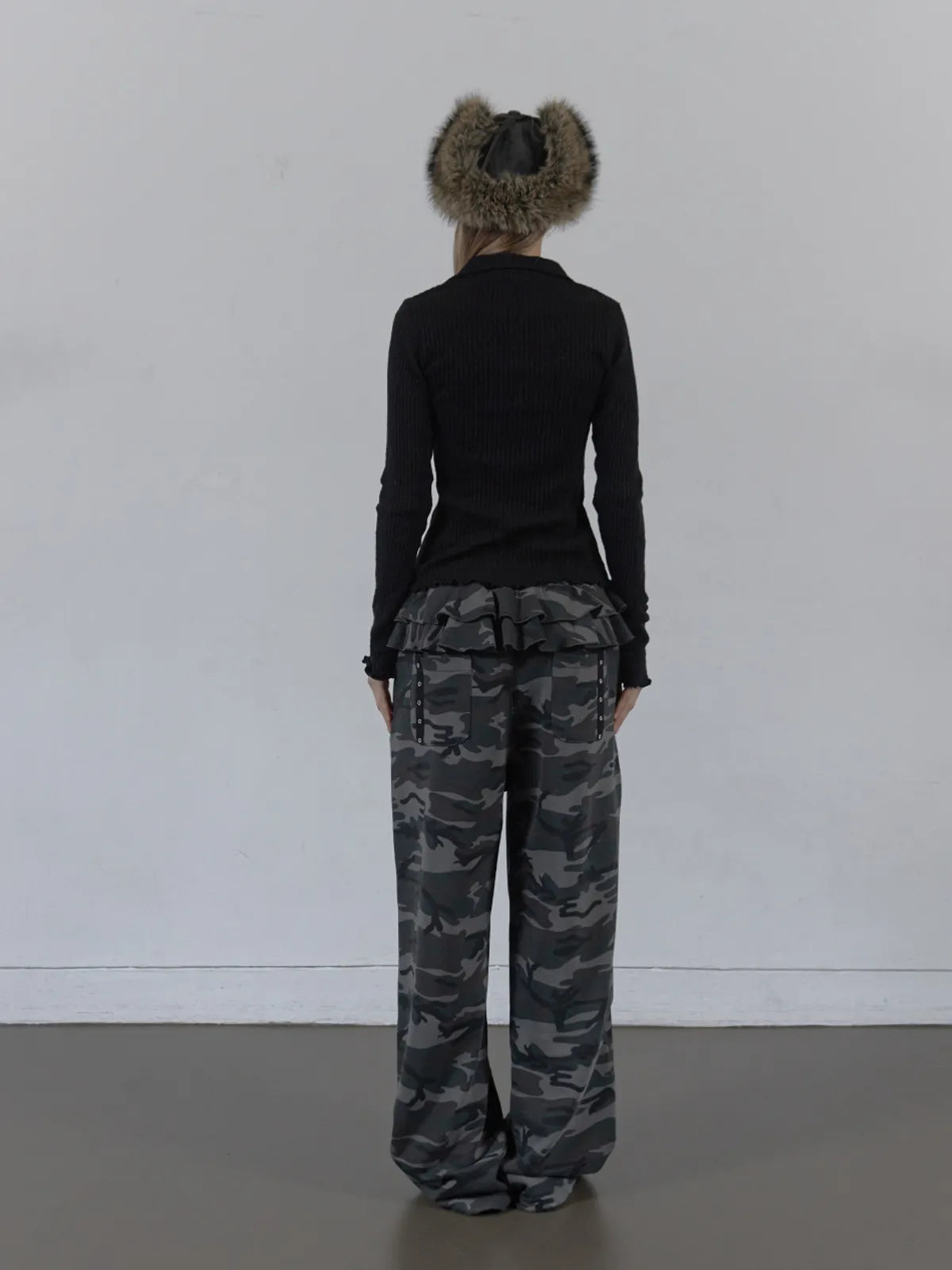 SETUPEXE SNAP GOLGI SHIRT / BLACK