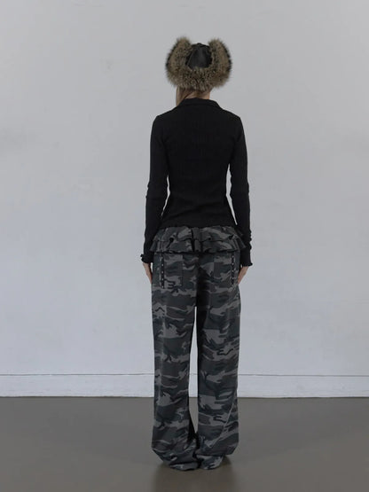 SETUPEXE SNAP GOLGI SHIRT / BLACK