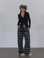 SETUPEXE SNAP GOLGI SHIRT / BLACK