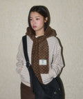 DOT HOOD MUFFLER_BROWN