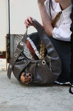 [FOR APPEAL] CARRY LIGHT HOBO BAG_CHOCO CHARCOAL