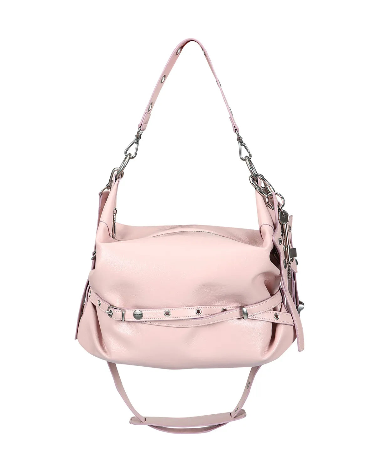 yeomim slouchy bag (pale pink) & keyring set