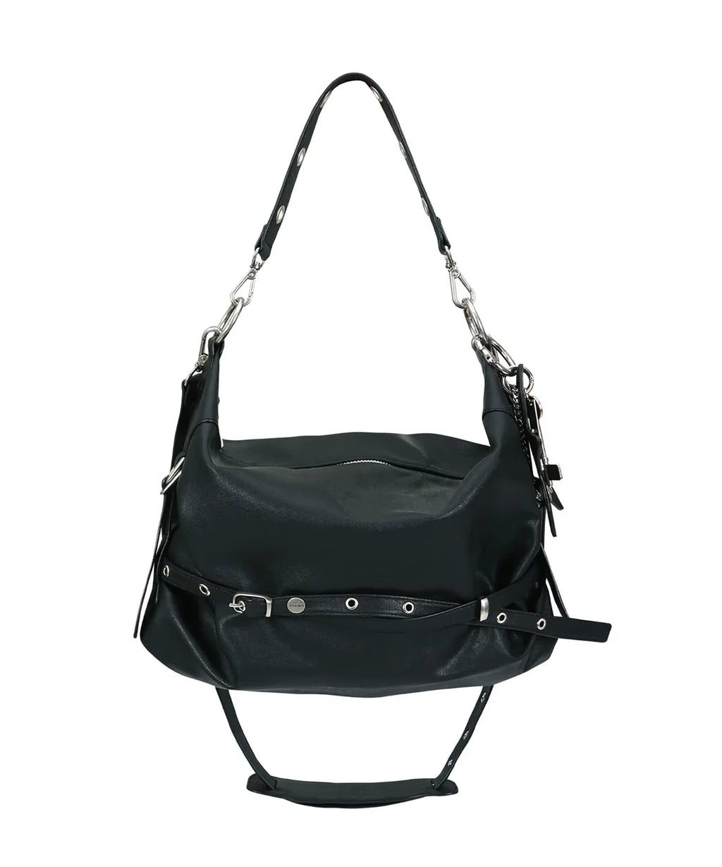 yeomim slouchy bag (black) & keyring set