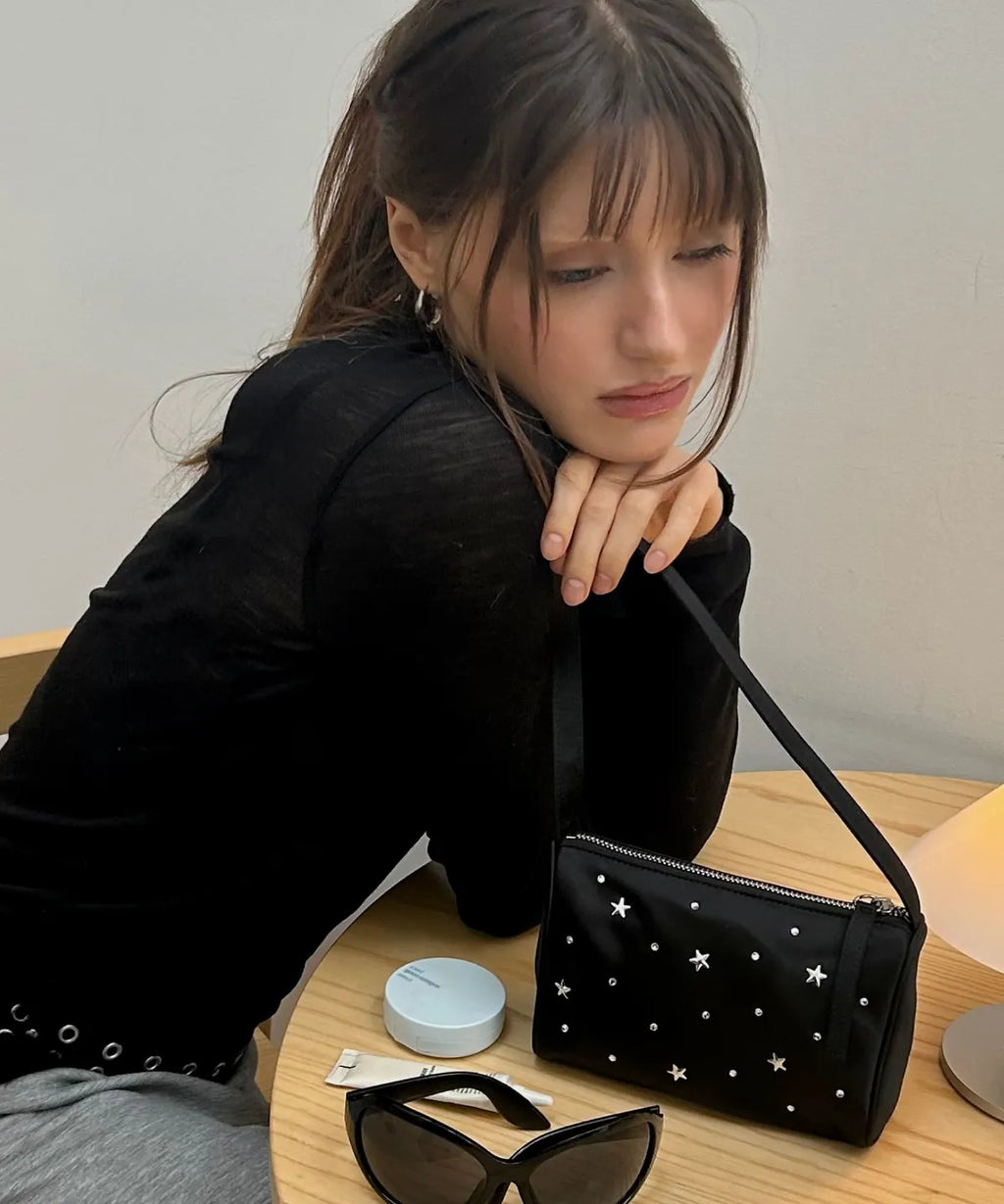 LOTSYOU_Twinkle Jelly Pouch Bag BLACK