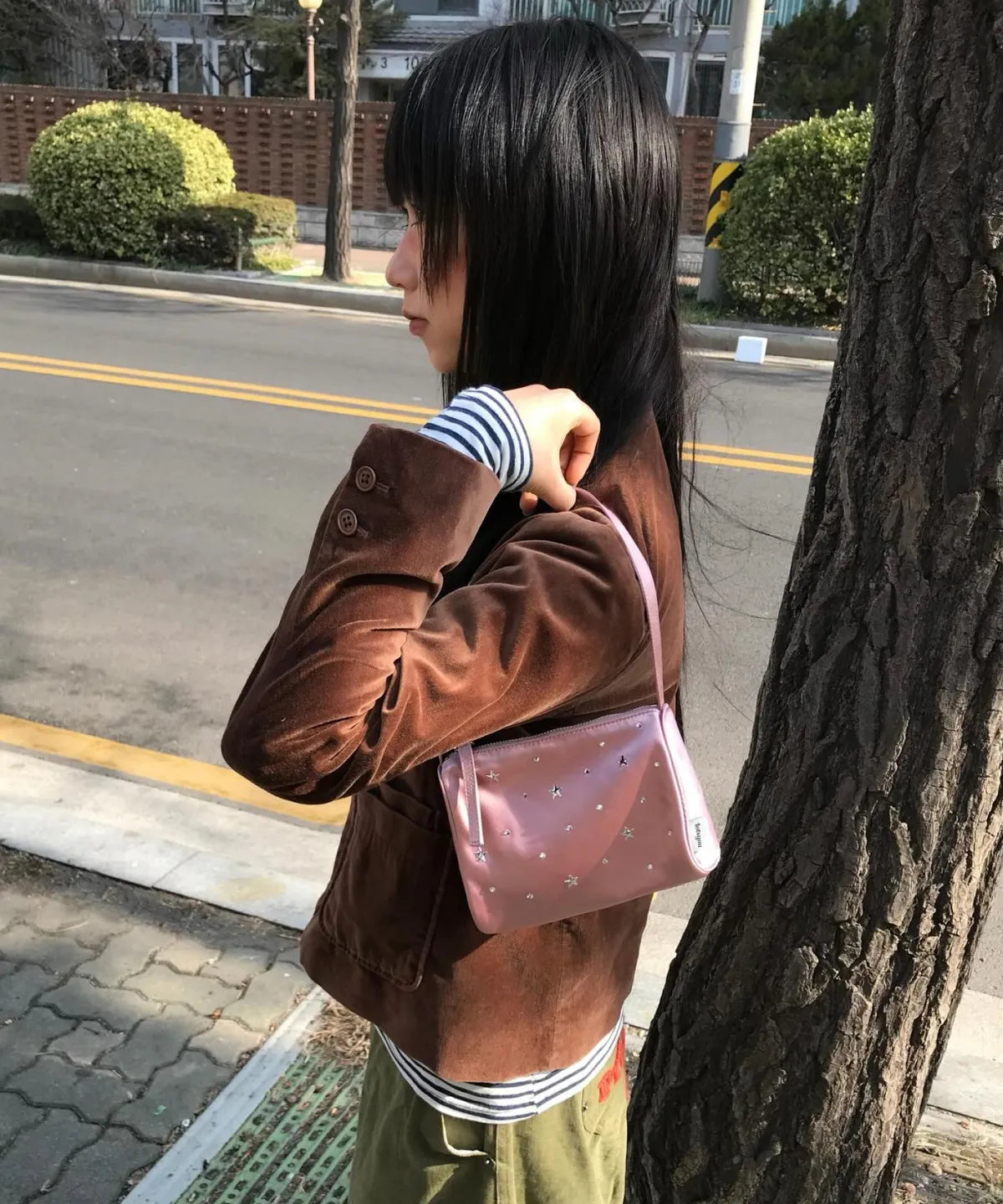 LOTSYOU_Twinkle Jelly Pouch Bag L/PINK