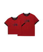 niceghostclub vintage 3star basic ringer tee [burgundy]