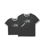 niceghostclub vintage 3star basic ringer tee [charcoal]