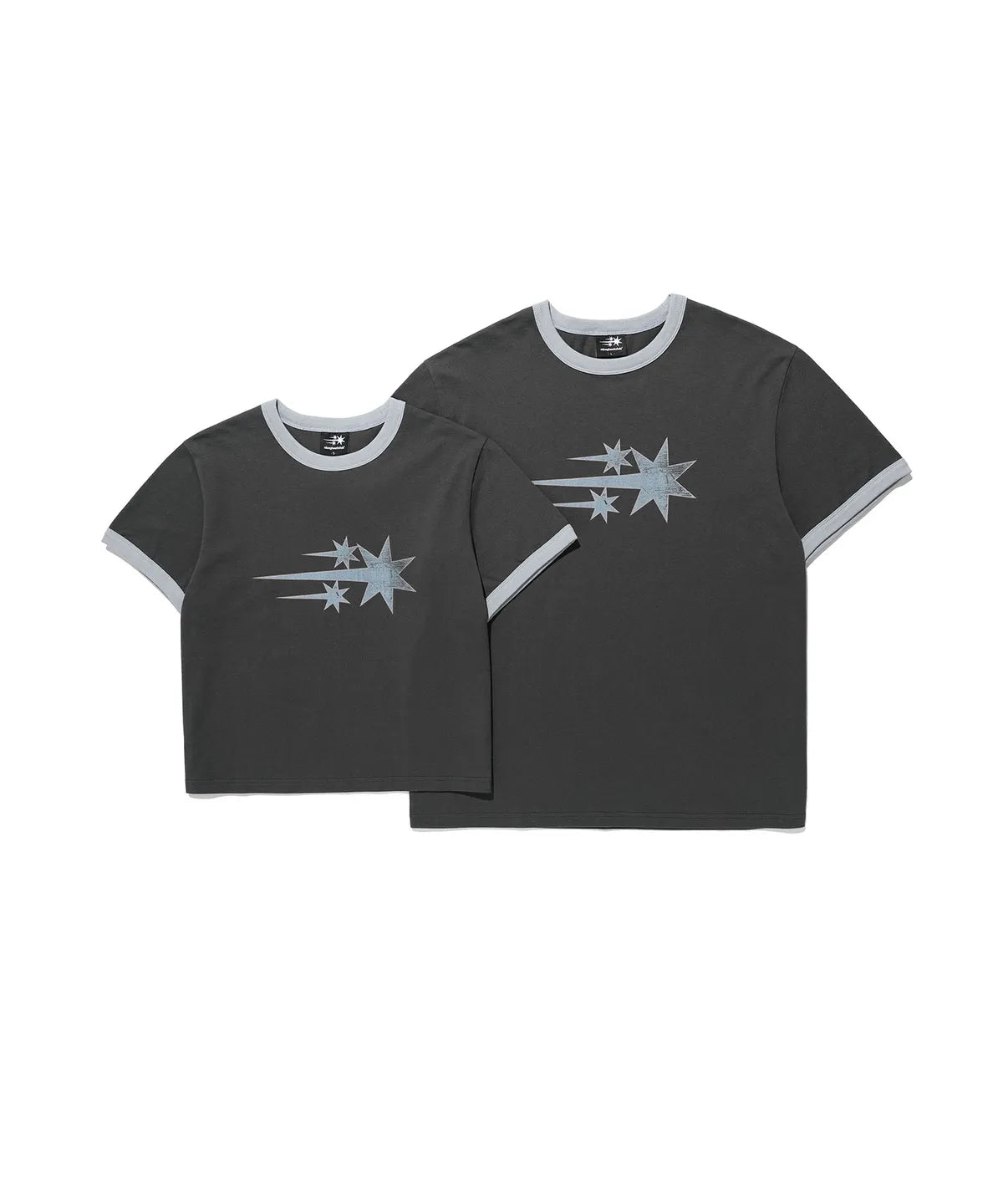 niceghostclub vintage 3star basic ringer tee [charcoal]