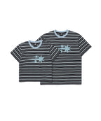 niceghostclub stripe 3star basic ringer tee [navy]