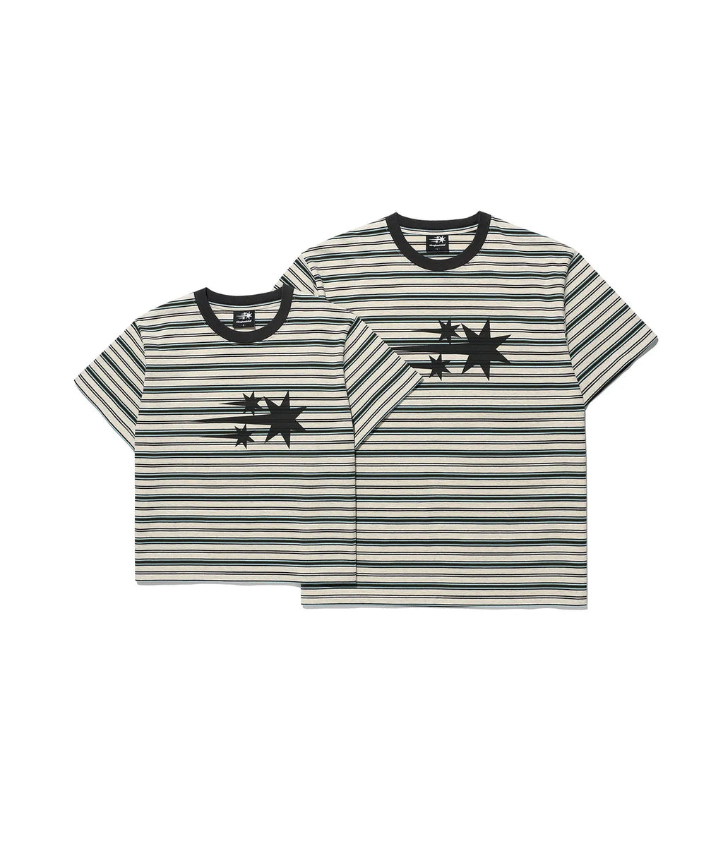 niceghostclub stripe 3star basic ringer tee [oatmeal]