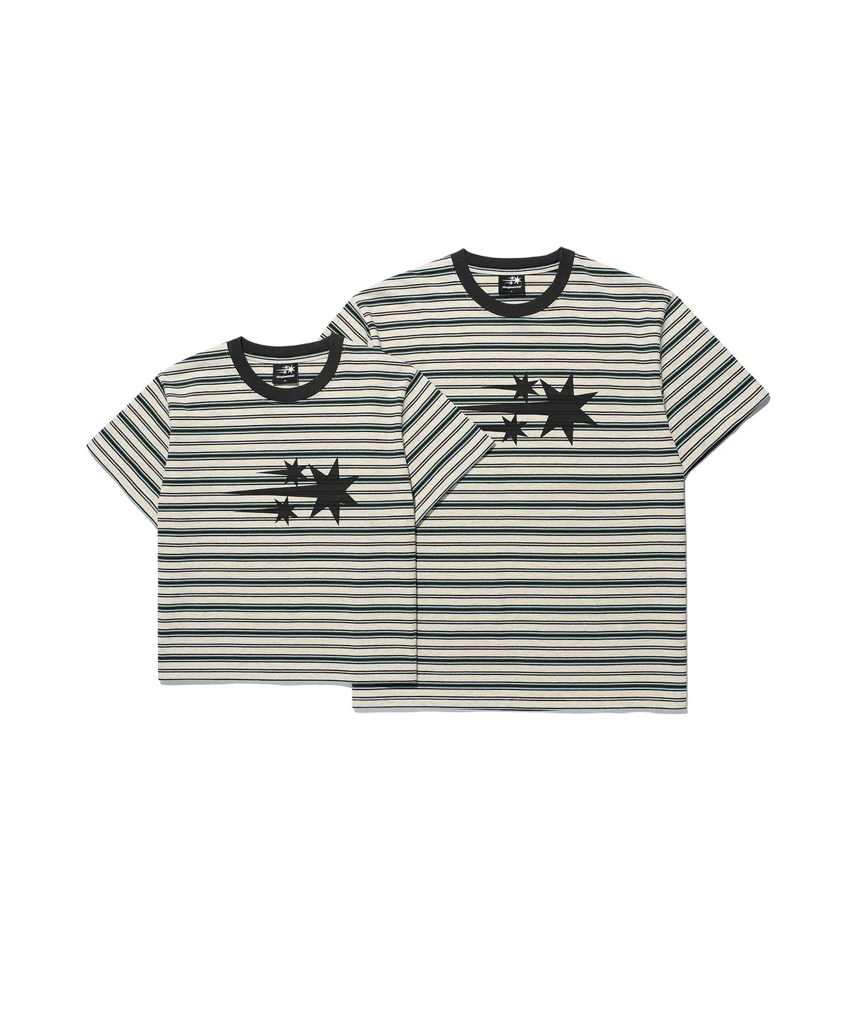 niceghostclub stripe 3star basic ringer tee [oatmeal]