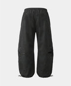 [BADBLOOD] [4.22 韓國發貨] Cosmo Embroidered 2 way Semi-Curved Fit Joggers - Charcoal